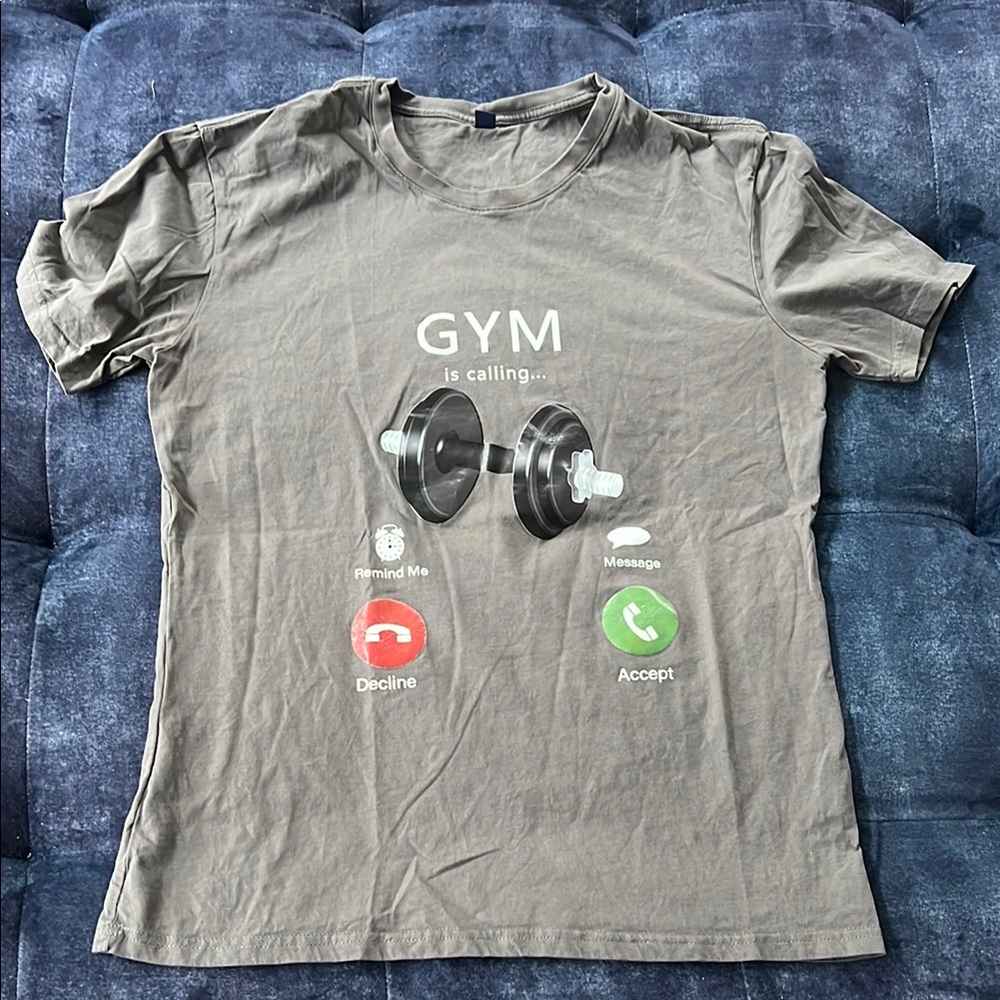 Source Unknown Gray Short Sleeve Gym Tee